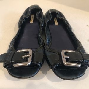 Miu Miu Metallic Flats Size 38.5